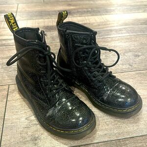 Doc Martens Size 1. Black Sparly Boots.